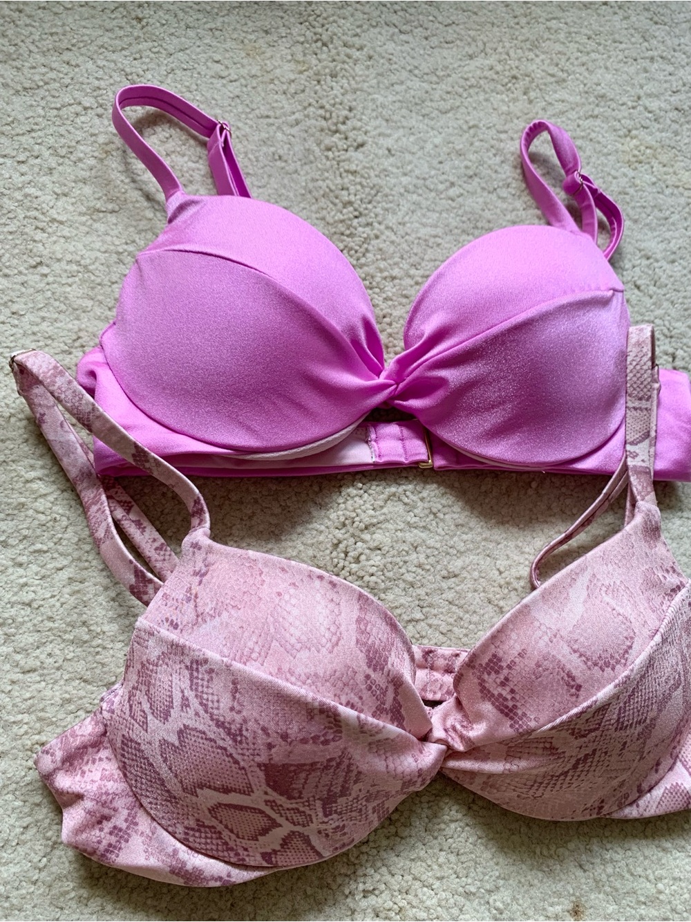 NWOT/ Victoria's Secret Push-Up Swim Bikini Bundle, size XS, Pink